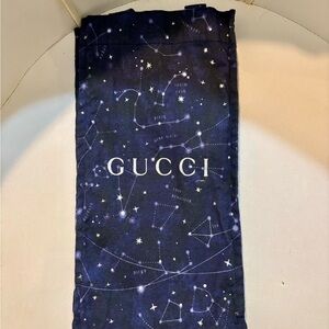 Gucci Navy and White Constellation Drawstring Pouch